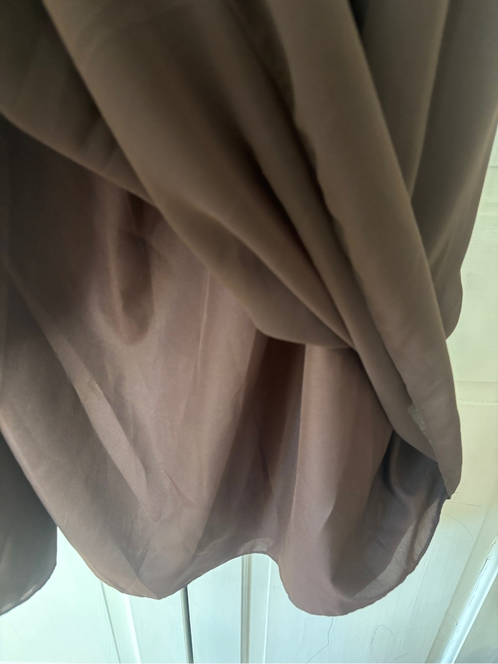 Belsoie Chiffon Criss Cross Brown V-Neck Sleeveless Midi Dress Maternity Size 20 - Picture 3 of 7